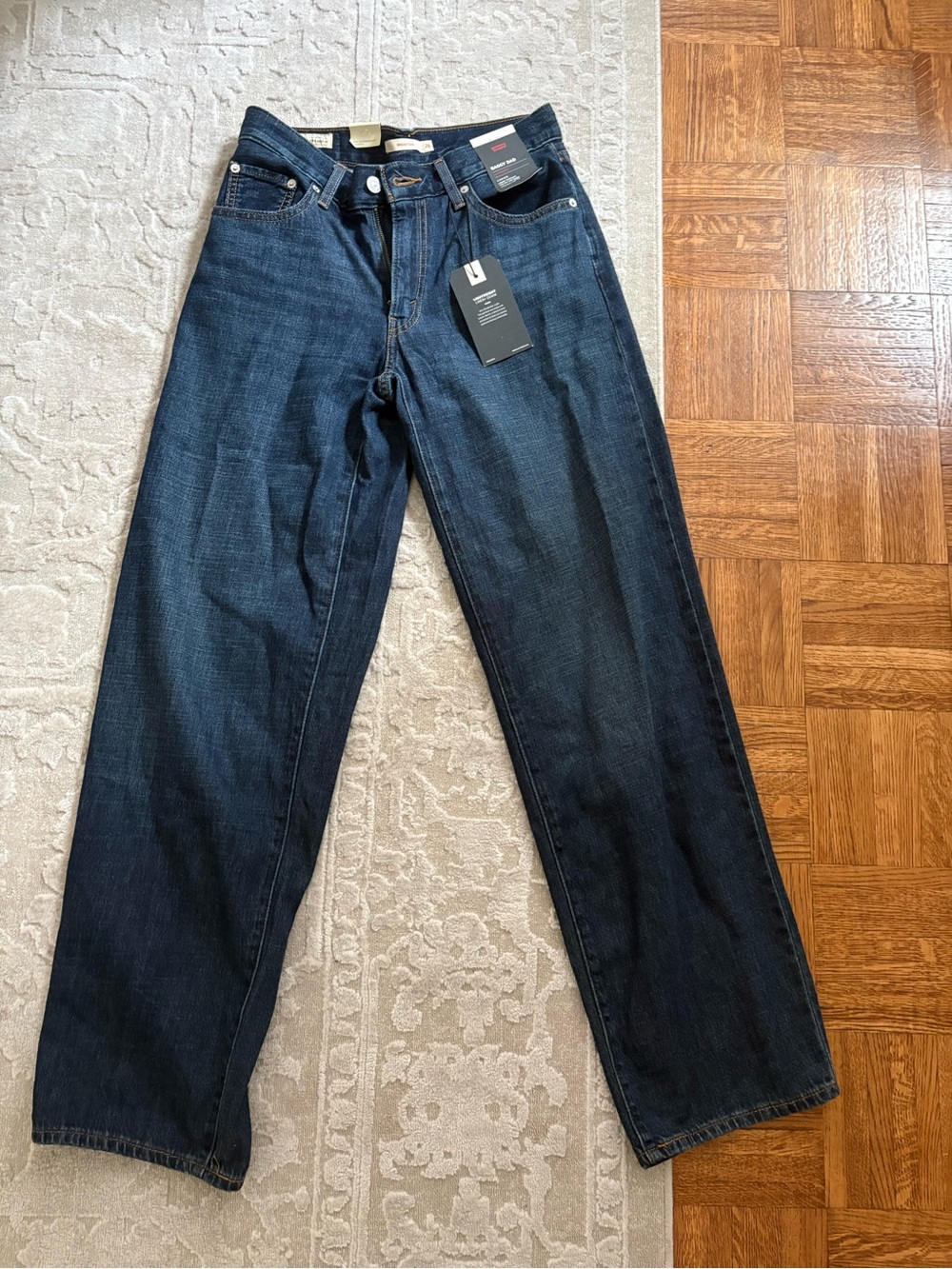 Levi’s Women’s Baggy Dad Linen and Denim Jeans